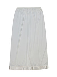 IRREGULAR - WHITE Satin Panel Midi Waist Slip - Size 10 to 20 IRREGULAR - WHITE Satin Panel Midi Waist Slip - Size 10 to 20