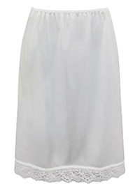 CREAM Lace Trim Half Slip - Plus Size 14 to 20