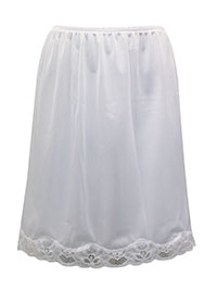 WHITE Lace Trim Half Slip - Plus Size 20/22