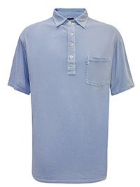 JO Mens LIGHT-BLUE Pure Cotton Short Sleeve Polo Shirt - Size M to XL