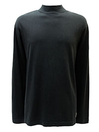 RTS Mens BLACK Organic Cotton Funnel Neck Top - Size M to XL
