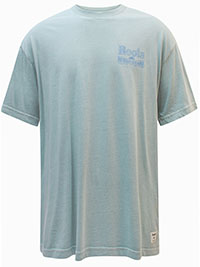 RTS Mens DUCK-EGG Pure Cotton Printed Back T-Shirt - Size S to XXL