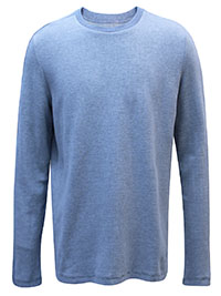 MoP Mens GREY Pure Cotton Double Knit Long Sleeve T-Shirt - Size S to XXL