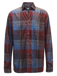BURGUNDY Mens Shoreman Long Ships Bitter Cocoa Cord Shirt - Size M to XXXL