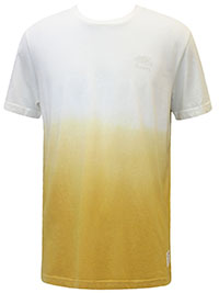 OCHRE Mens Pure Cotton Dip Dye T-Shirt - Size L to XXL