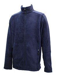 NAVY Mens Brushed Tricot Fleece Jacket with Audio Port - Size S to 5XL