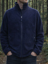 NAVY Mens Brushed Tricot Fleece Jacket with Audio Port - Size S to 5XL