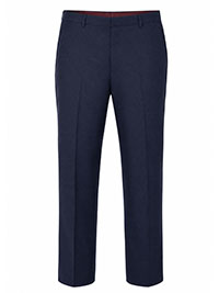 NAVY Textured Grain Smart Formal Trousers