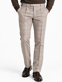 STONE Blue Check Tailored Fit Trousers - Size  46 to 52 Big&Tall