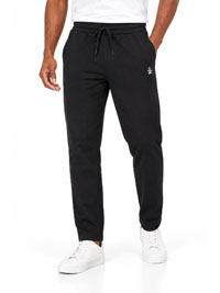 Mens BLACK jogger bottoms with drawstring waist size M to XXL
