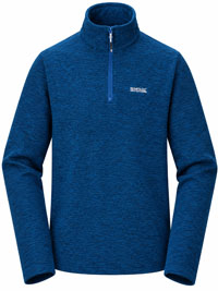 Mens OLYMPIAN BLU Thompson Quick Dry Half Zip Fleece Top - Size S to 3XL