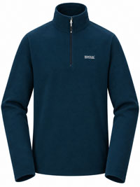 Mens MOONLT DENIM Thompson Quick Dry Half Zip Fleece Top - Size S to 3XL