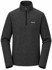 Mens GREY ASH Thompson Quick Dry Half Zip Fleece Top - Size S to 3XL