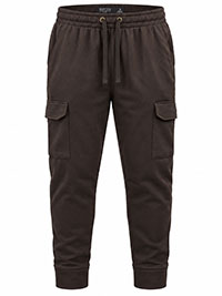 Menswear BROWN Cargo Drawstring Jogger Bottoms 26in Leg - Size S to XXL