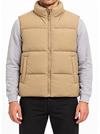 BEIGE Men’s Padded Gilet Bodywarmer - Size S to XL
