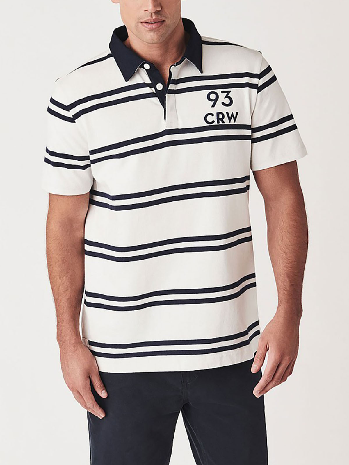 Crew Clothing - - Crew Clothing Mens NAVY Collam Short Sleeve Rugby ...