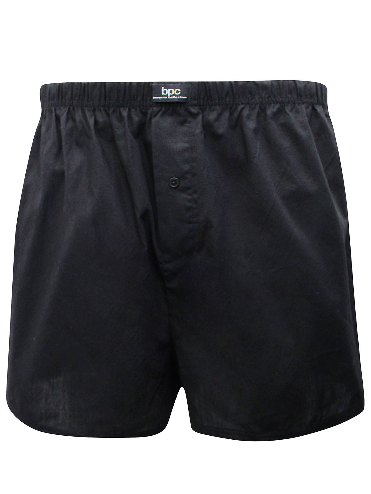BPC - - Big&Tall Mens BPC BLACK Pure Cotton Button Front Woven Boxers ...