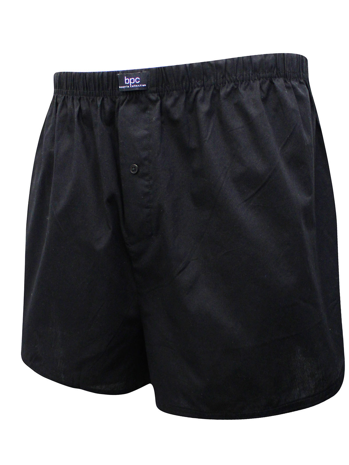 BPC - - Big&Tall Mens BPC BLACK Pure Cotton Button Front Woven Boxers ...