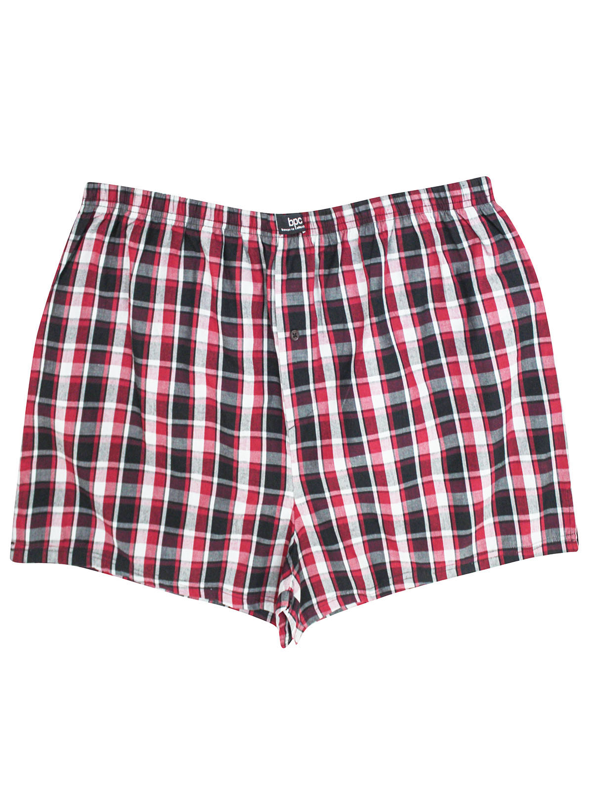 BPC - - Big&Tall Mens BPC BURGUNDY Pure Cotton Checked Button Front ...