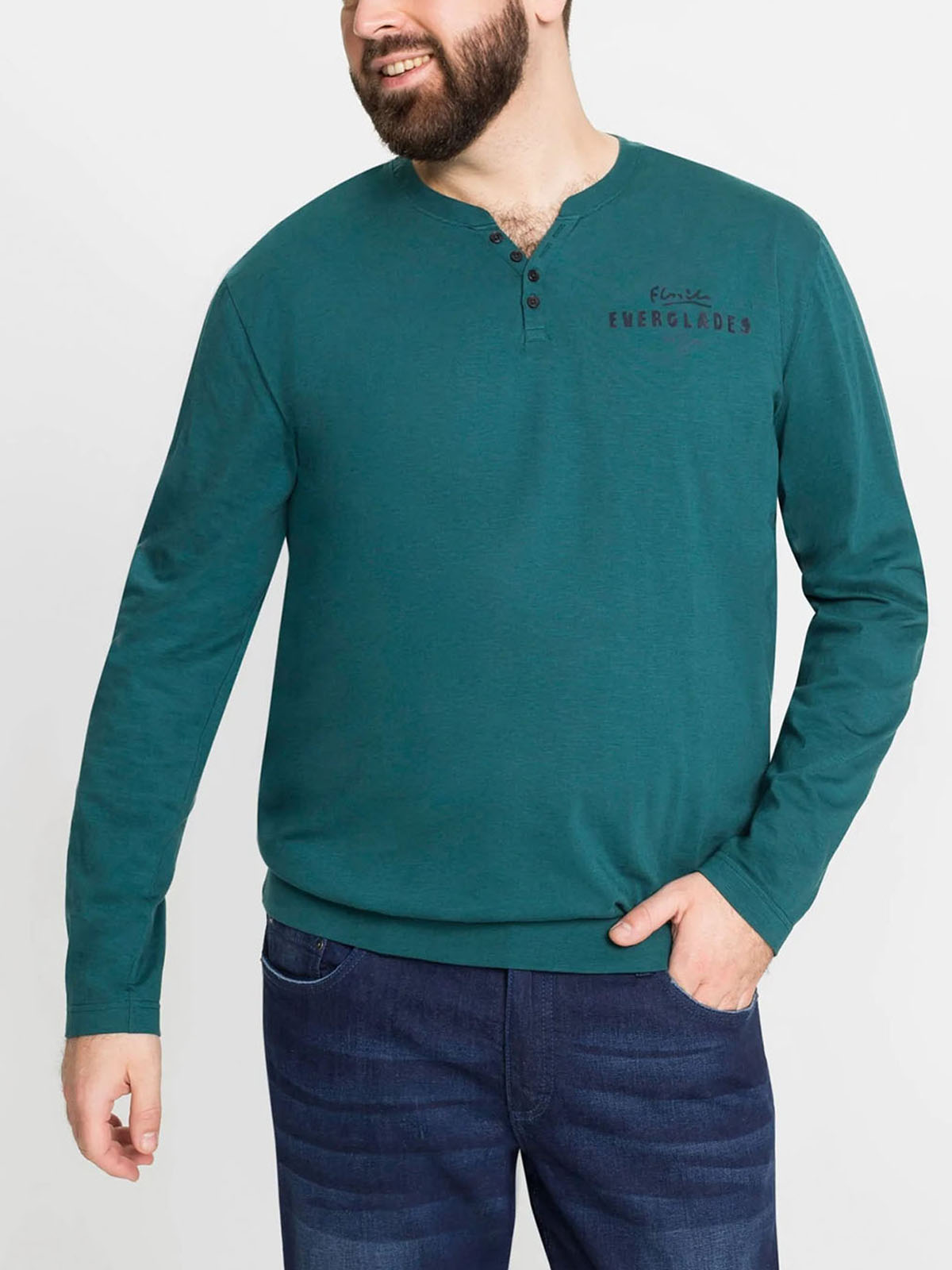 BPC - - BPC GREEN Mens Pure Cotton 'Everglades' Long Sleeve Banded Hem ...
