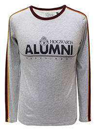 GREY Mens Harry Potter Hogwarts Alumni Gryffindor Long Sleeve T-Shirt - Size XS to XXL