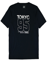 NAVY Mens Combed Cotton 'Tokyo 95' Short Sleeve T-Shirt - Size M to XXL