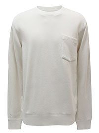 RTS Mens IVORY Organic Cotton Pocket Sweatshirt - Size S to XXL