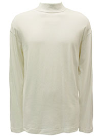 RTS Mens IVORY Organic Cotton Funnel Neck Top - Size M to XXL