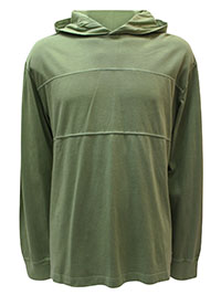 RTS Mens GREEN Organic Cotton Chest Panel Pullover Hoodie - Size XS to L