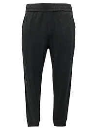 KC Mens BLACK Pure Cotton Lightweight Cuffed Joggers - Size XS to XXL