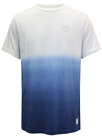 RTS Mens BLUE Pure Cotton Dip Dye T-Shirt - Size M to XL