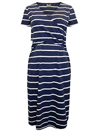 NAVY Ona Maternity & Nursing Wrap Dress - Size 10 to 12