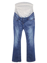 MATERNITY DARK-DENIM Over Bump Cotton Rich Bootcut Jeans - Size 8 to 22