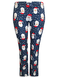 NAVY Pure Cotton Santa Print Flannel Pyjama Bottoms - Size 6 to 30/32 (XS to 4X)