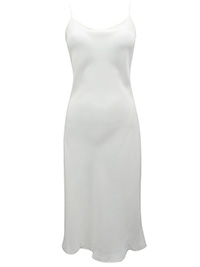 VS LIGHT CREAM Chiffon Skinny Strap Slip Dress - Size Small to Large