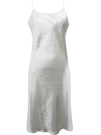 VS IVORY Satin Charmeuse Thin Strap Slip Nightdress - Size Small to Large