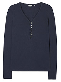 FF NAVY Lily Henley T-Shirt - Size 8 to 14