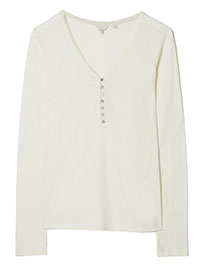 FF IVORY Lily Henley T-Shirt - Size 8 to 18