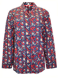 SS NAVY View Point Pyjama Top - Plus Size 12 to 24