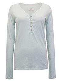 FF LIGHT-MINT Lily Lace Henley Top - Size 6 to 10