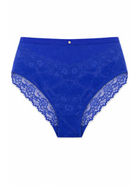 COBALT Lace & Logo High Waist Light Control Knicker - Size 18/20 to 26/28