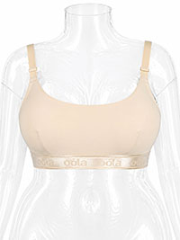 Plus Size Latte Ultra Smooth Hidden Wire Minimising Bralette - Size 38 to 46 (D to G Cups)