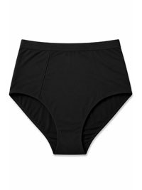 BLACK Microfibre Light Control High Waist Brief - Size 14/16 to 26/28