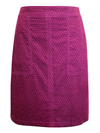 WS ROSY-PLUM Clock Tower Polka Dot Cord Skirt - Size 10 to 16