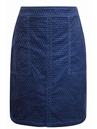 WS NAVY Clock Tower Polka Dot Cord Skirt - Size 10 to 16