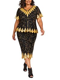 Anne Ashley BLACK Embellished Occasion Tunic & Skirt Set - Size 10 to 20