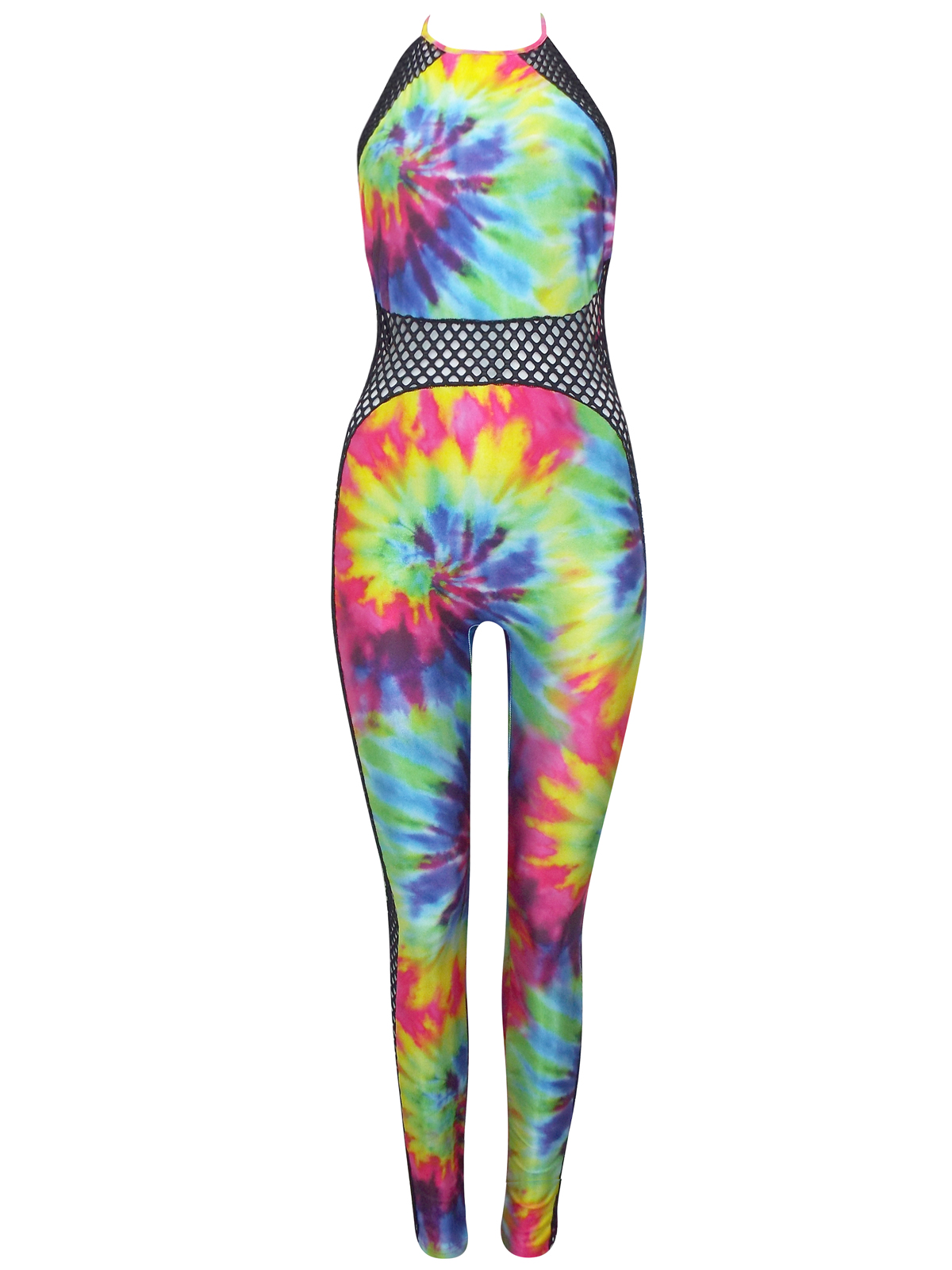 Jaded London - - Jaded MULTI Tie Dye Print Low Back Fishnet 