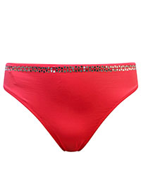 CORAL Mirror Embellished Bikini Bottoms - Plus Size 18