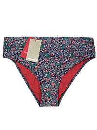 PURPLE Floral Print Bikini Bottoms - Size 10 to 16