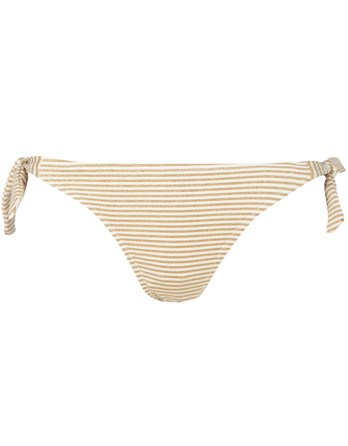 Accessorize - - Accessorize GOLD Lurex Stripe Tie Side Bikini Bottoms ...